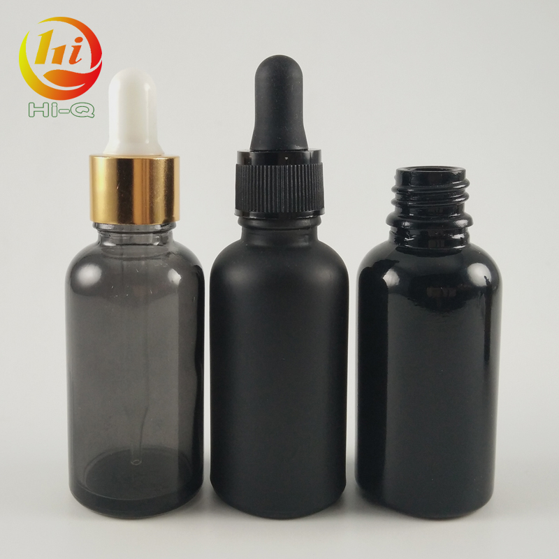 custom 30 ml black amber bottle glass pipette essential oil 1oz bottle cardboard tubes