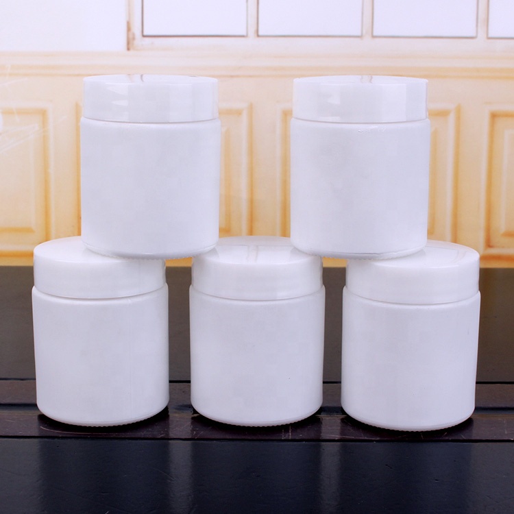 custom 4oz 120ml round airtight matte white glass spice storage jar with screw lid