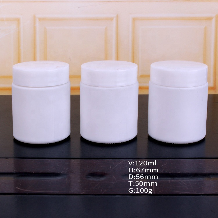 custom 4oz 120ml round airtight matte white glass spice storage jar with screw lid