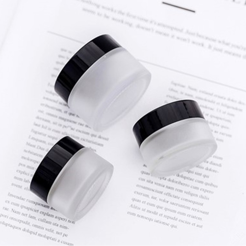 custom 5g 10g 20g 50ml 100ml color frosted fancy cosmetic face luxury glass body cream jar