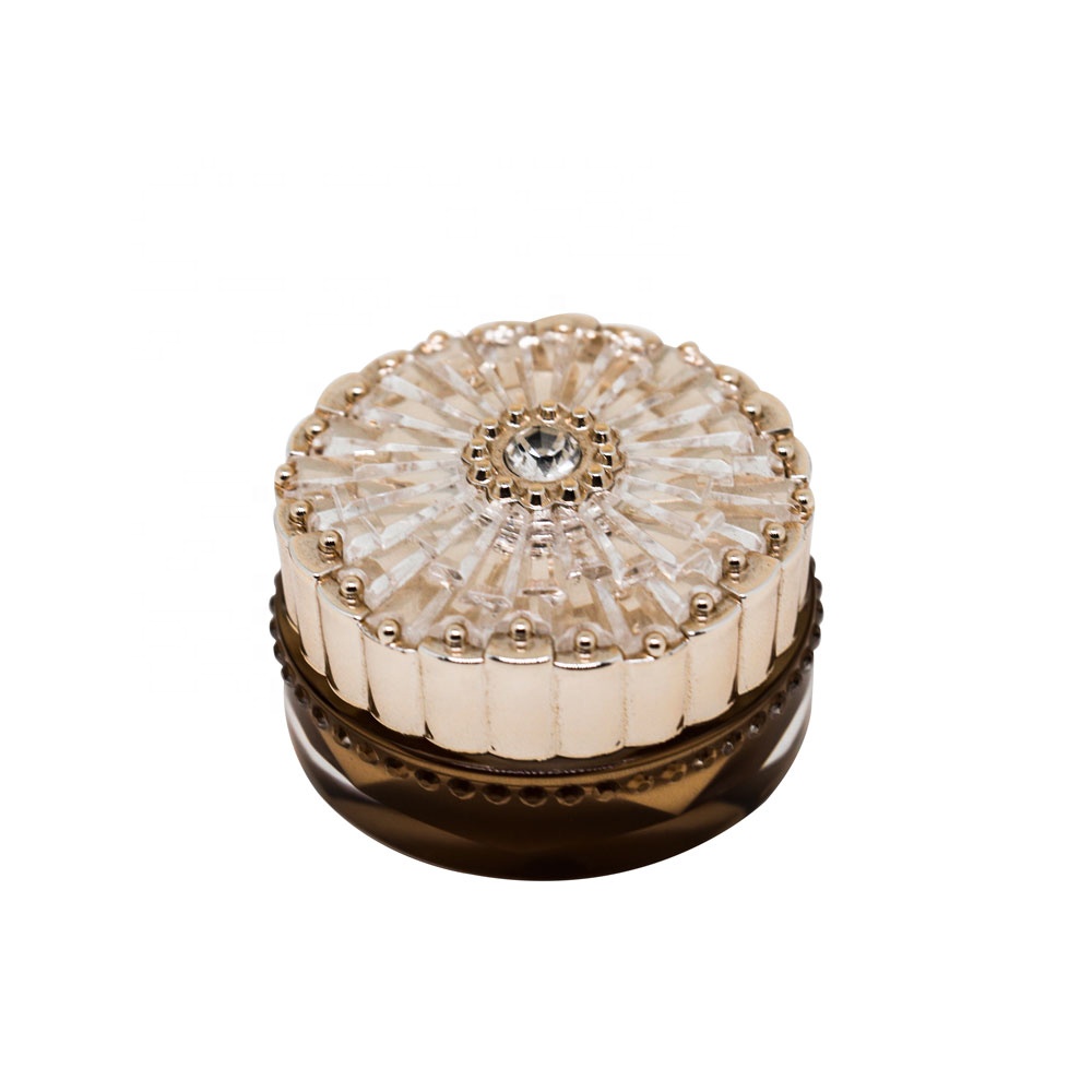 custom 5g,10g luxury acrylic empty cosmetic night face cream jar with gold crown caps wholesale