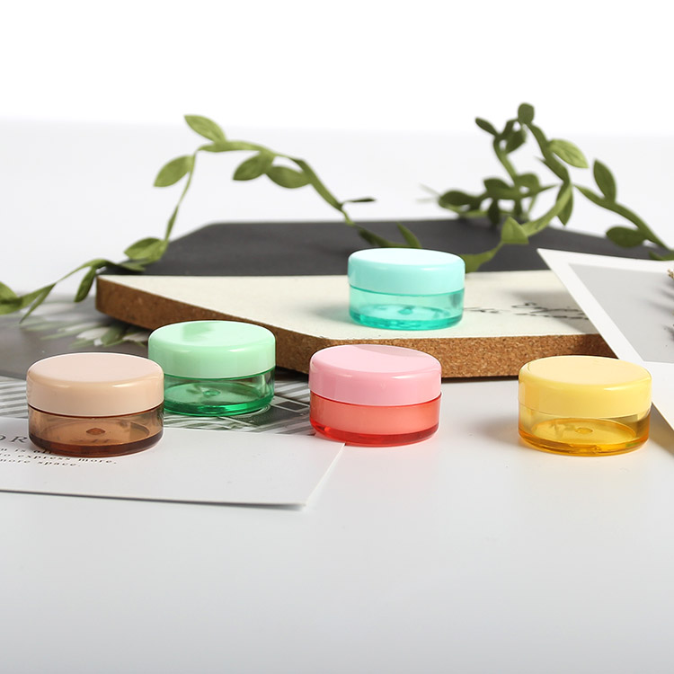 custom 5g mini jar clear plastic jar sample container for Loose Powder nail art