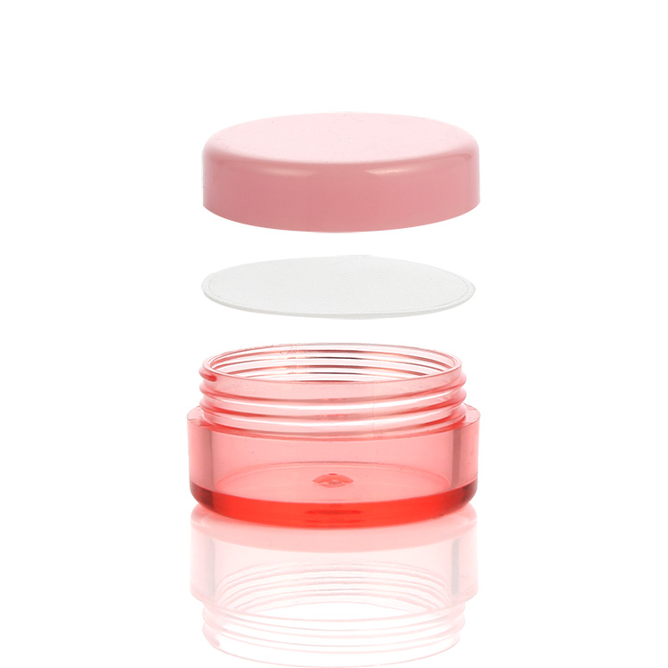 custom 5g mini jar clear plastic jar sample container for Loose Powder nail art