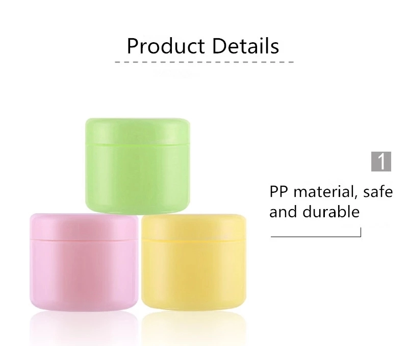 custom 5ml 10ml 20ml 30ml 50ml 100ml 150ml 200ml 250ml facial eye face skincare cosmetic green yellow plastic cream jar with lid