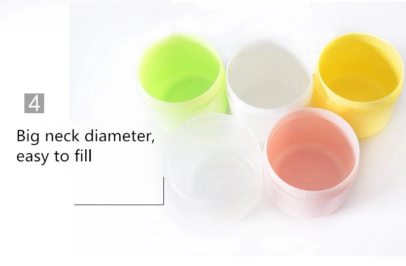 custom 5ml 10ml 20ml 30ml 50ml 100ml 150ml 200ml 250ml facial eye face skincare cosmetic green yellow plastic cream jar with lid
