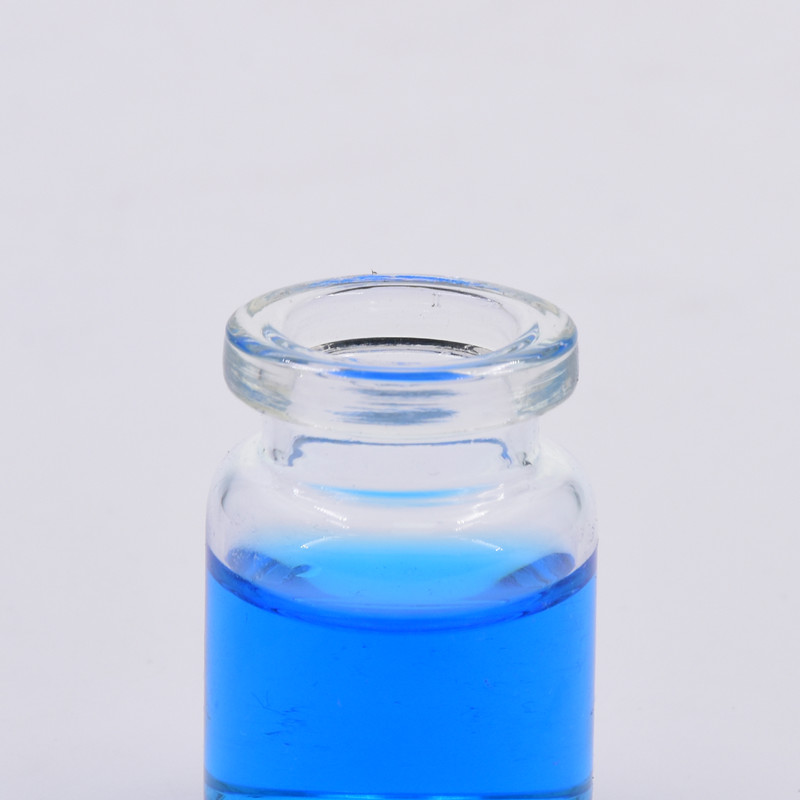 custom 5ml Empty transparent Boston round glass pre roll glass vails borosilicate glass jar with wooden cork aluminum lid