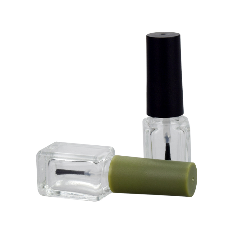 custom 5ml glass empty nail polish bottle with brush