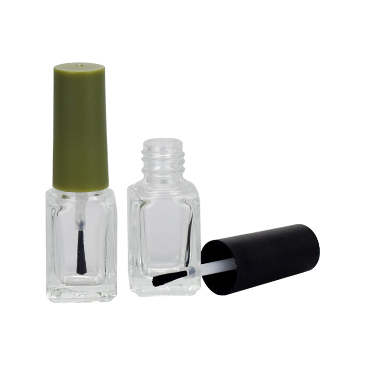 custom 5ml glass empty nail polish bottle with brush