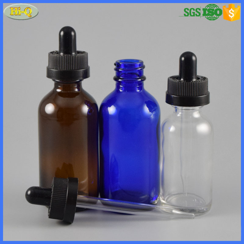 custom 60 ml e liquid glass dropper bottle 60ml boston round bottles essential oils with pipette