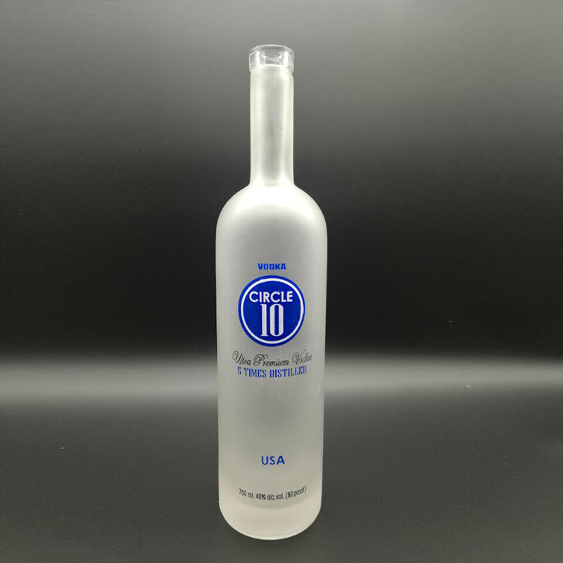 custom Design 700ml whiskey vodka glass bottle manufacturer 750ml 500ml empty liquor Bottle Gin boston bottle