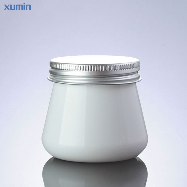 custom Empty 80g Wide Mouth Jar Pet Plastic Clear Empty Cosmetic Jars with Aluminum Lid container