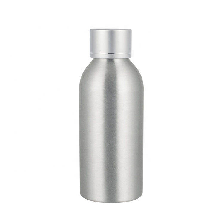 custom aluminum bottle for cosmetic, beverage, industrial packaging screw neck