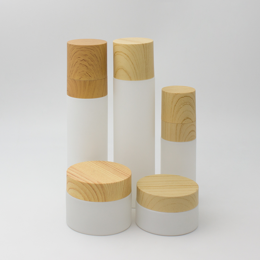 custom black glass cosmetic packaging containers