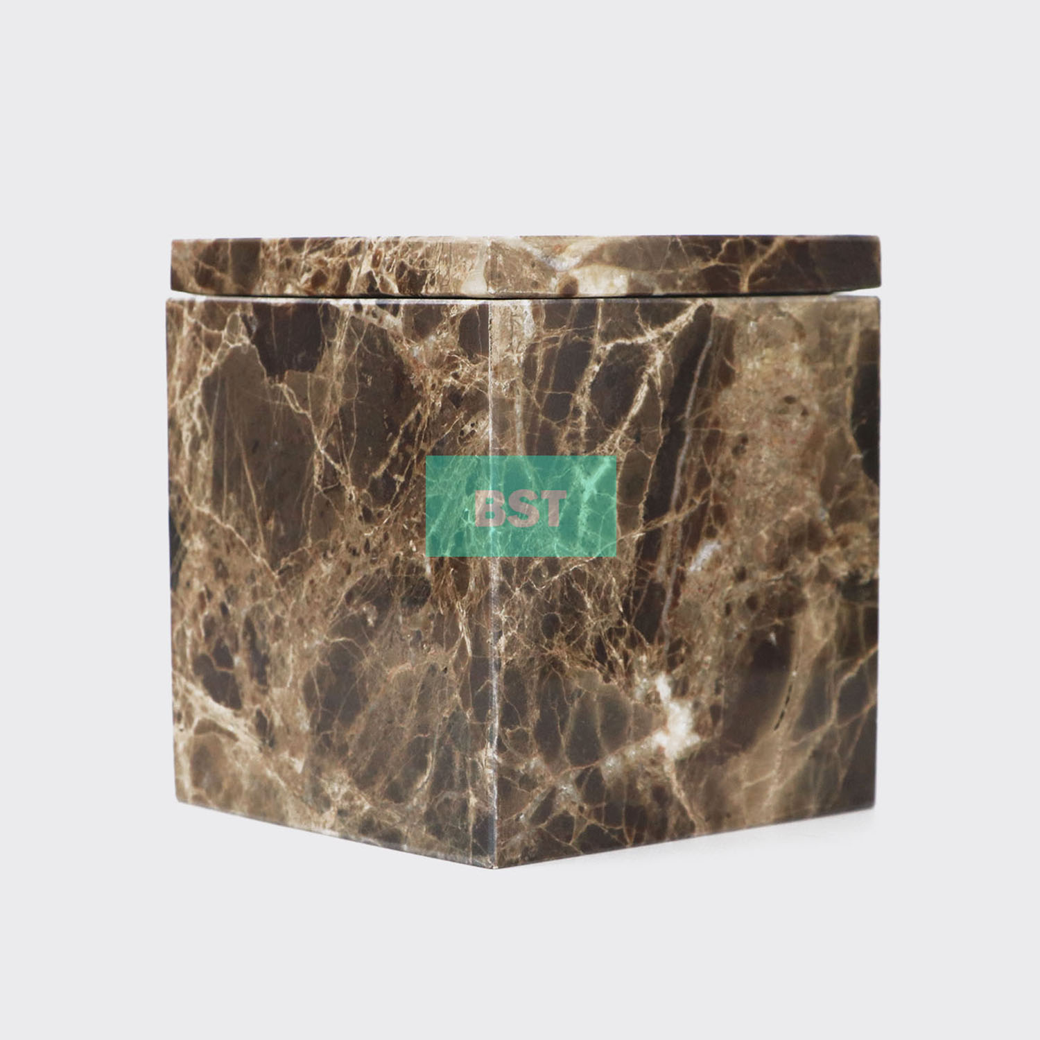 custom brand home decorative square marble storage jar make worktop tidy