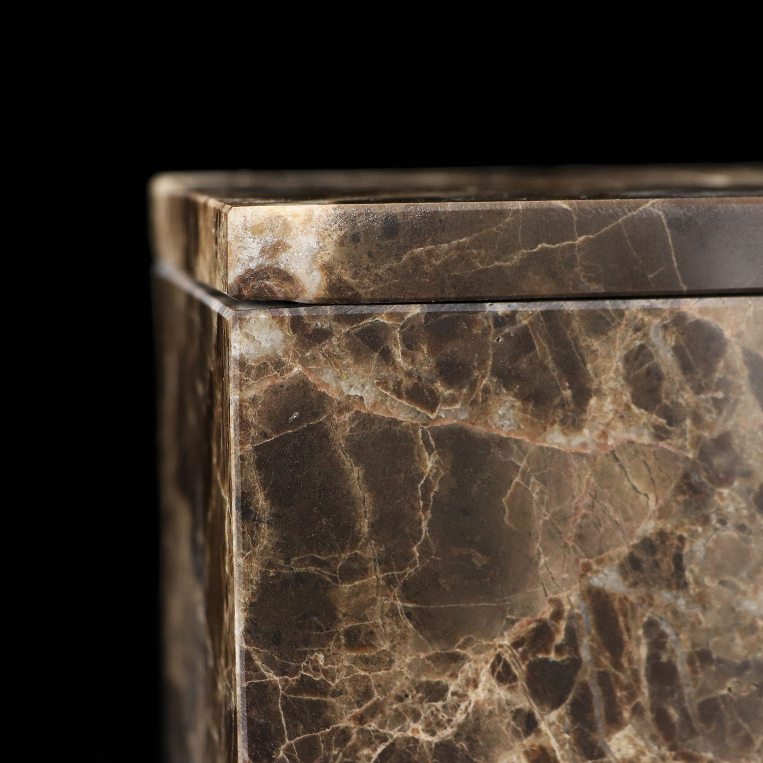 custom brand home decorative square marble storage jar make worktop tidy