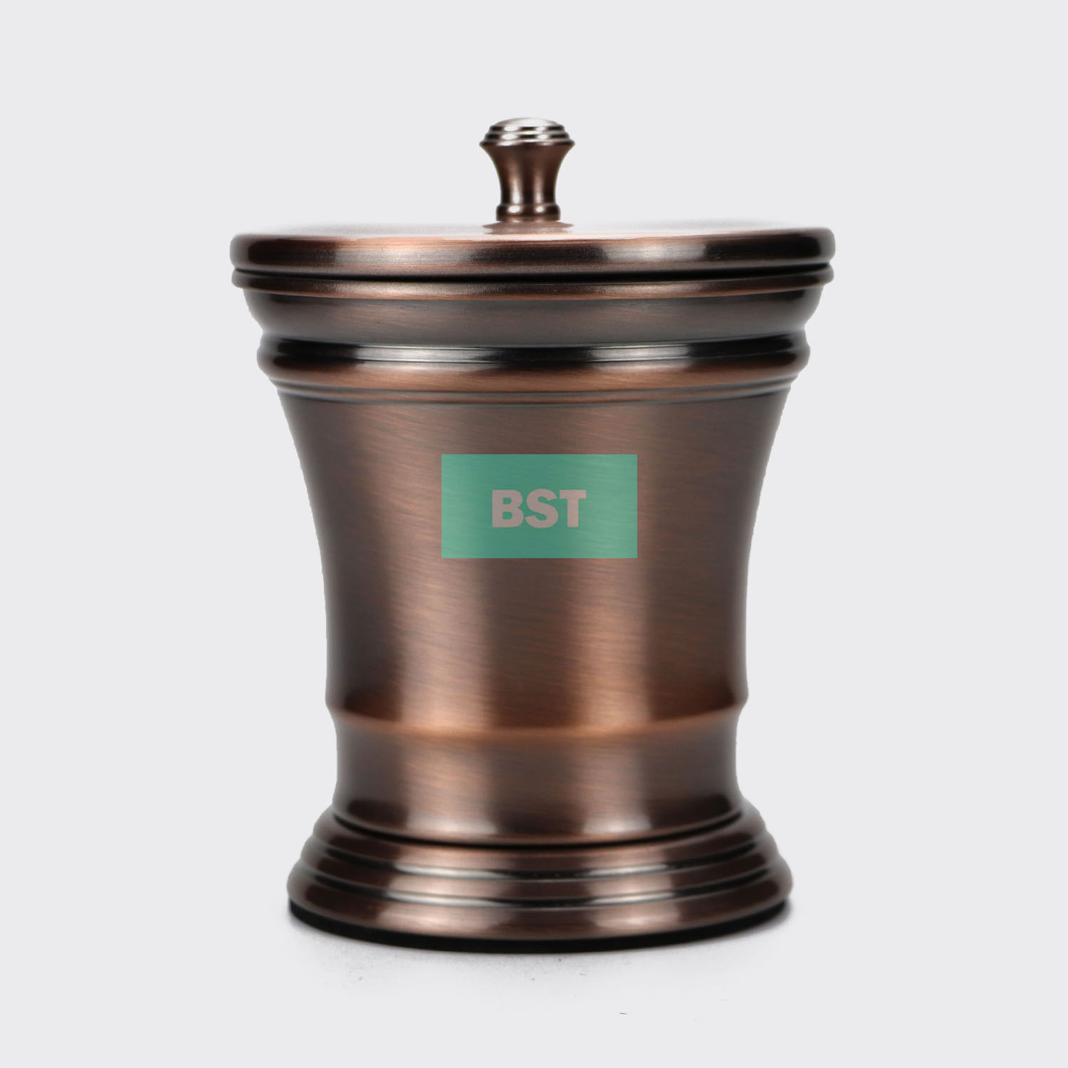 custom brand logo durable metal stainless steel storage jar with lid