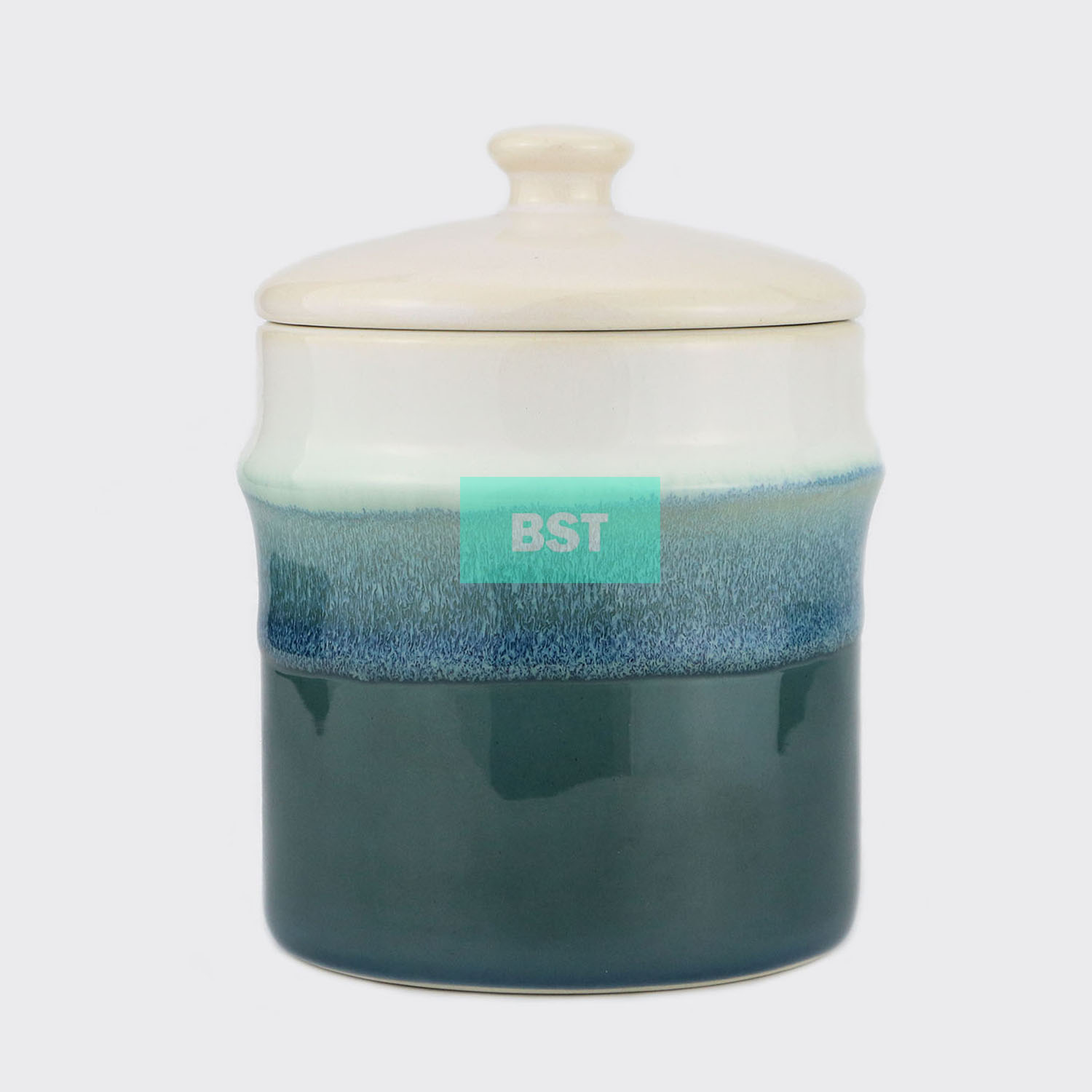 custom brand logo eco friendly ombre colour porcelain jar with lid for coffee beans or tea
