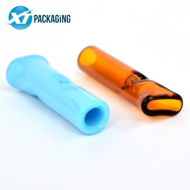 custom cigar glass tip holder joint 11mm clear black blue preroll glass filter tips rolling paper smoking