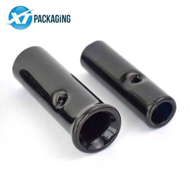 custom clear round glass blunt tip for preroll 8mm 11mm black glass filter cigar tips smoking flat mouth