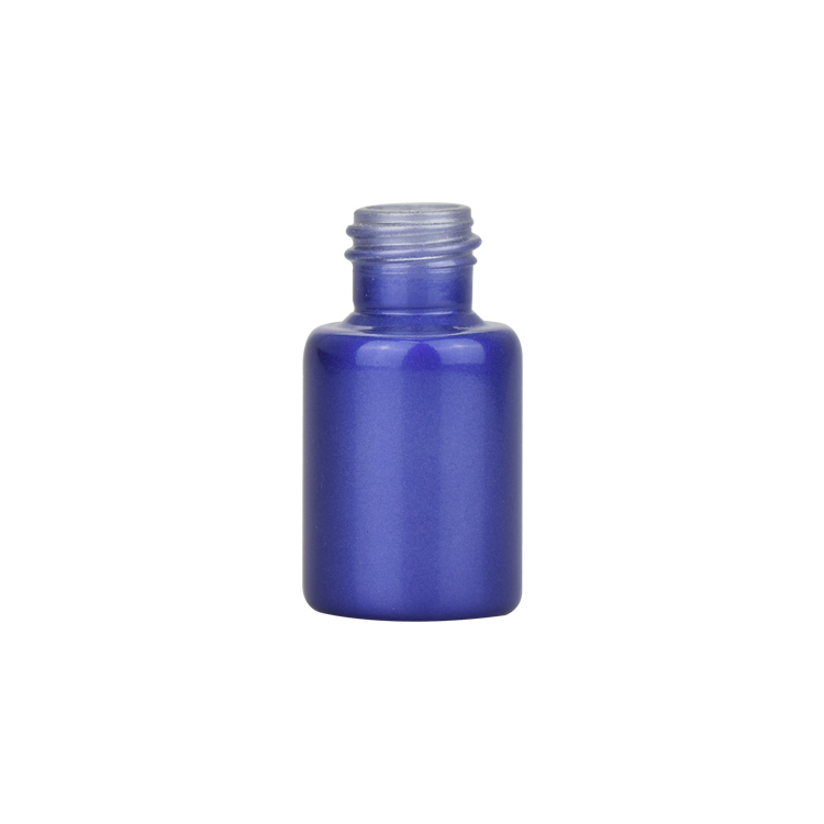 custom color 15ml 20ml 25ml 30ml 35ml glass cosmetic serum dropper bottle blue glass bottle with white push pump