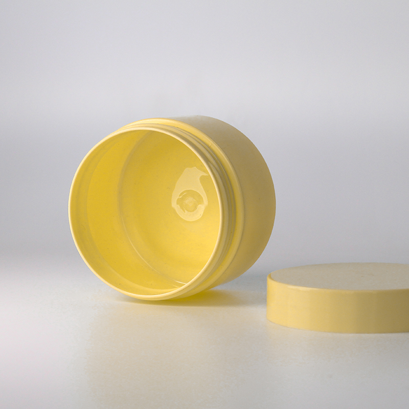 custom color face cream pomade seal pet plastic jar transparent with plastic lids colored mason jars