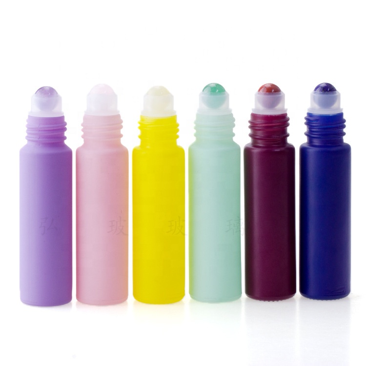 custom color high quality 10ml empty refillable fancy gemstones roll on lip gloss bottles