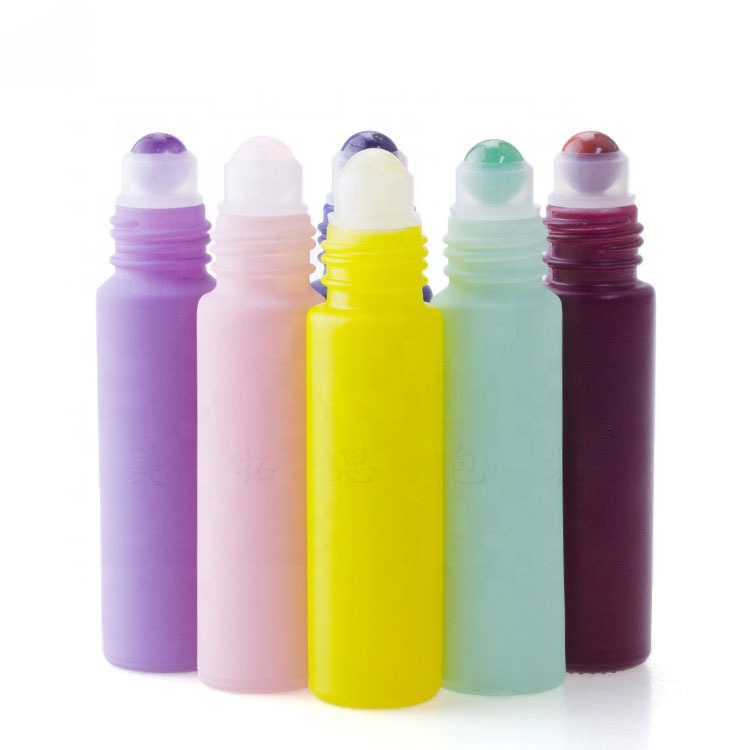 custom color high quality 10ml empty refillable fancy gemstones roll on lip gloss bottles