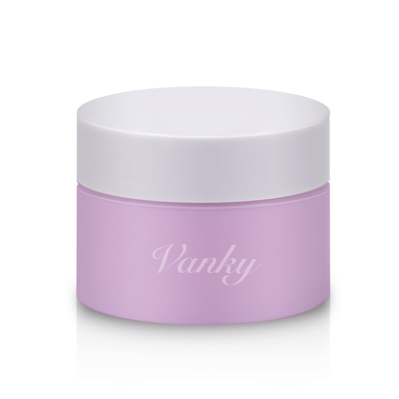 custom color opal white glass container cream jar pink glass cosmetic jar