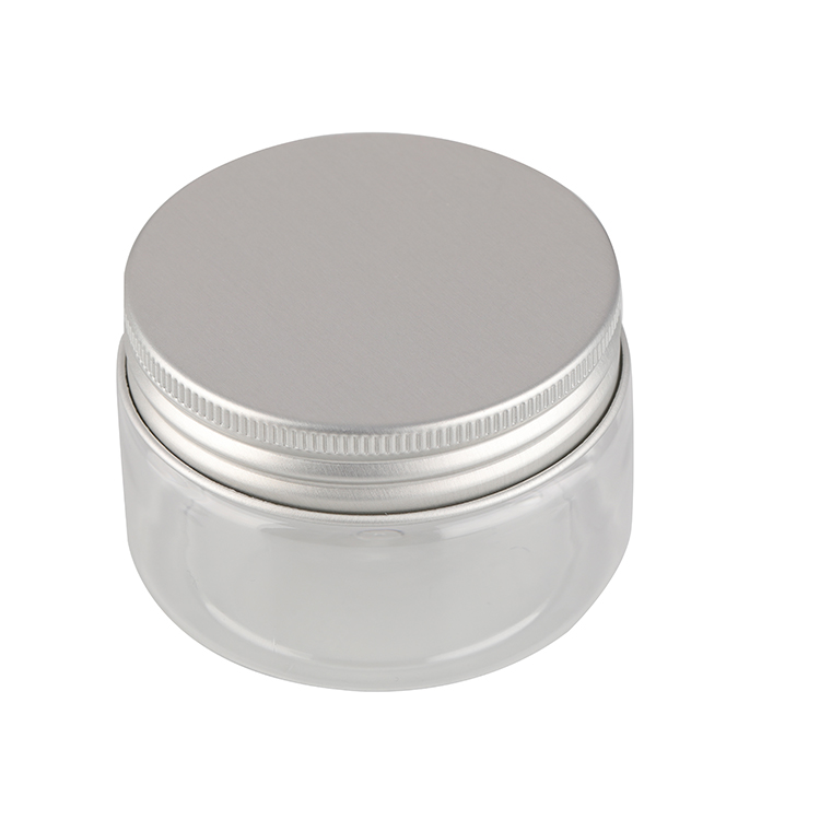 custom color printing 100ml free sample clear PET plastic cream jar