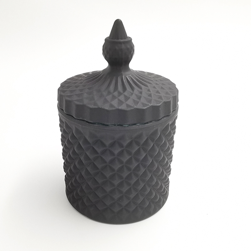 custom colored European type glass sugar candy snack jar storage jar candy cup