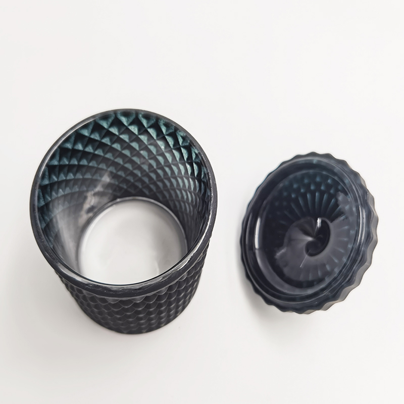 custom colored European type glass sugar candy snack jar storage jar candy cup