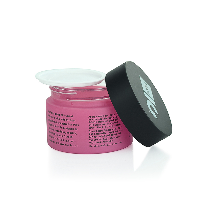 custom colored private silk printing round glass jar 5g 10g 20g 30g 50g 100g matte rose red green facial treatment glass jar