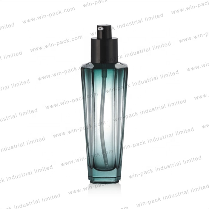 custom cosmetic luxury glass lotion pump bottle packaging 30ml 100ml 120ml