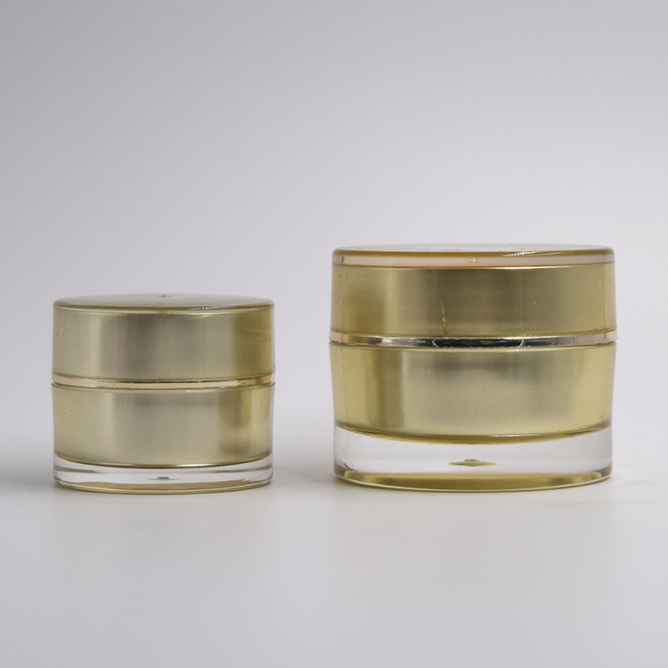 custom cosmetic packaging empty acrylic jar 5g 10g 15g 30g 1oz 50g 100g 150g 200g round pink packaging for skincare