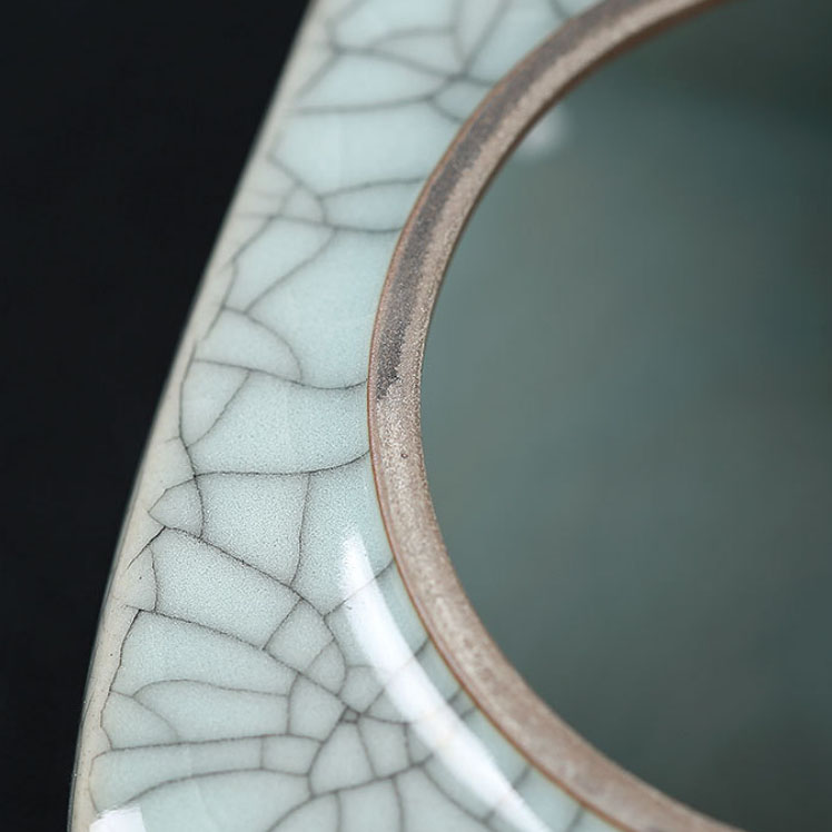 custom crack effect high end brand logo porcelain ceramic storage canister with lid set