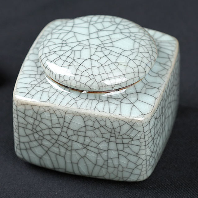 custom crack effect high end brand logo porcelain ceramic storage canister with lid set