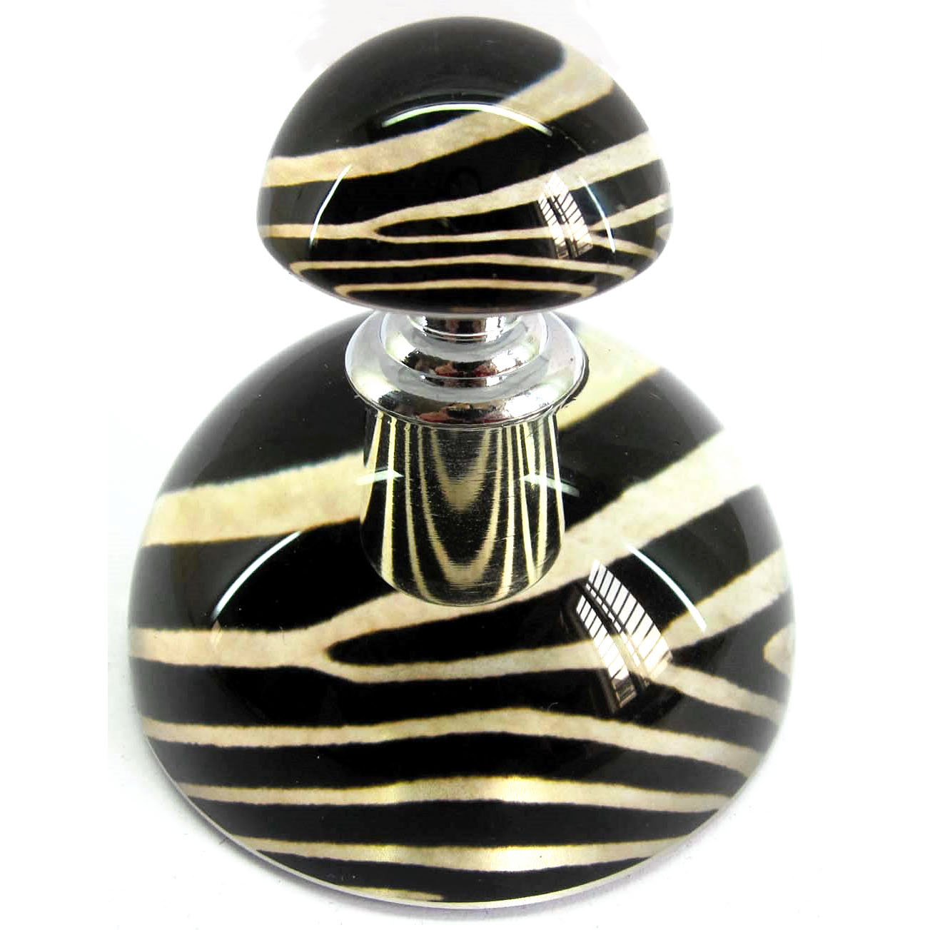 custom crystal glass perfume bottle with exsy leopard print for lady