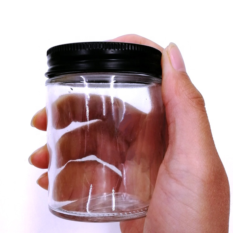 custom design 100ml straight side CBD bottle 4oz wide mouth herb glass jar with metal tinplate screw cap for cosmetic cream weed