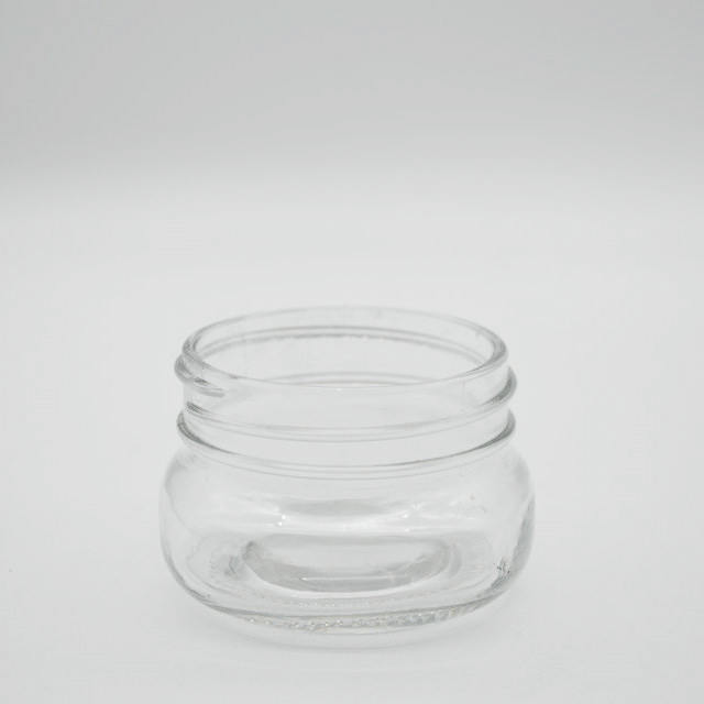 custom design 140ml square round bottle 4.5oz glass food jar with twist off lids