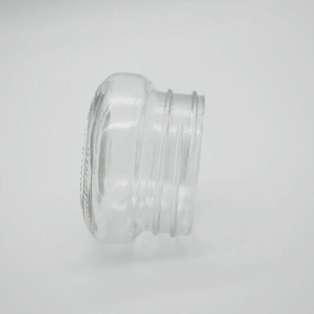 custom design 140ml square round bottle 4.5oz glass food jar with twist off lids