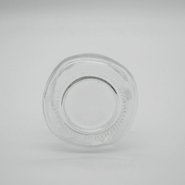 custom design 140ml square round bottle 4.5oz glass food jar with twist off lids