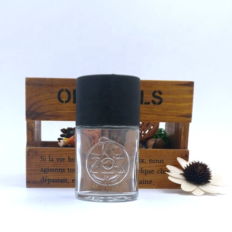 custom design 53D 74H clear weeds packaging embossed bottle 95ml 3oz engraved empty child proof glass jar for CBD flower