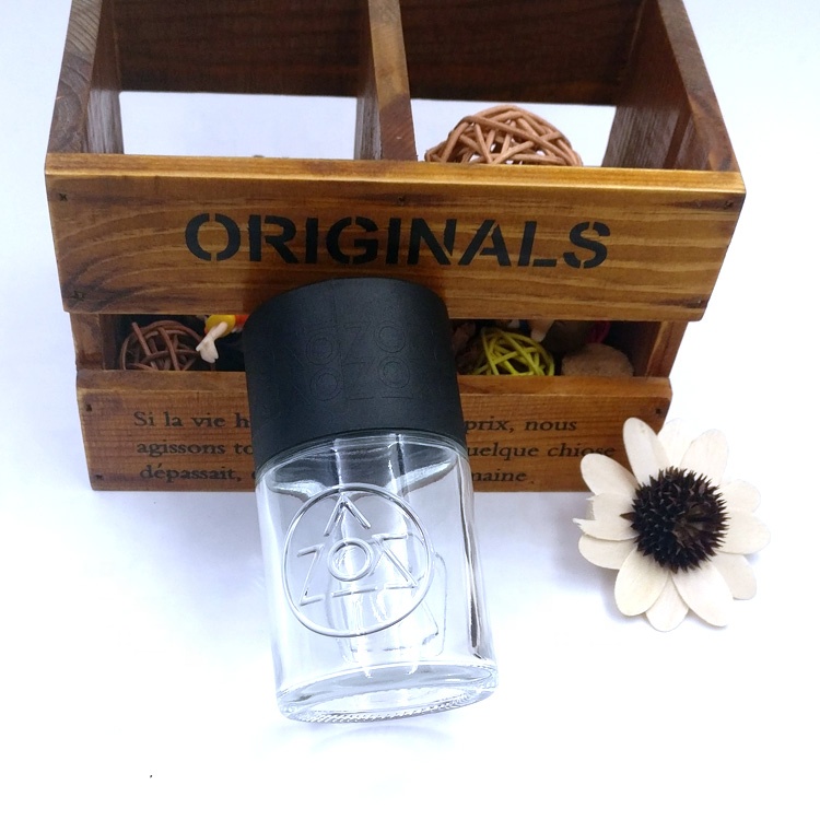 custom design 53D 74H clear weeds packaging embossed bottle 95ml 3oz engraved empty child proof glass jar for CBD flower
