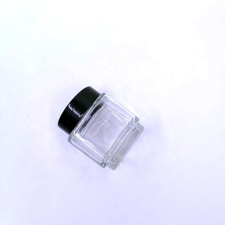 custom design 90ml 3oz 100ml 4oz empty square glass jar child proof with child resistant lid for herb flowers kush CBD oil cream