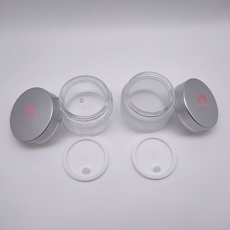 custom design crystal empty cosmetic glass cream containers jar manufacturer
