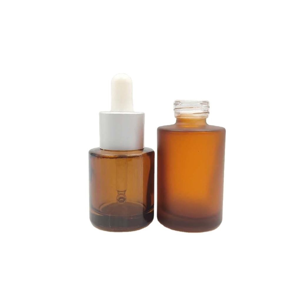 custom design high quality 30ml green frosted dropper bottle for essential oil