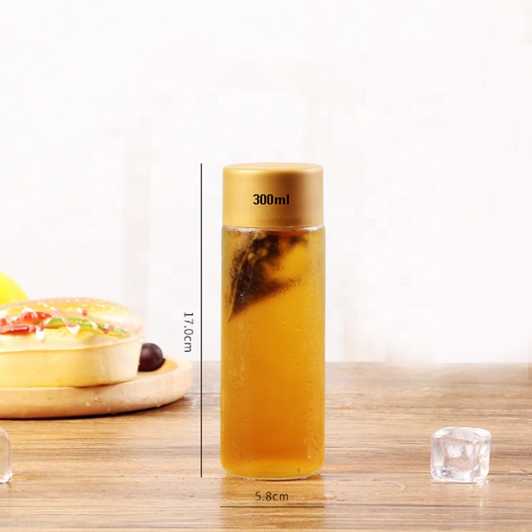custom design shape 800ml 375ml empty glass bottle for beverages cold pressed juice scented tea homemade drinks milk liquid 10oz