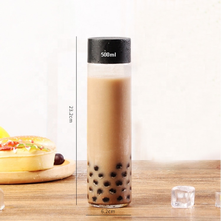 custom design shape 800ml 375ml empty glass bottle for beverages cold pressed juice scented tea homemade drinks milk liquid 10oz