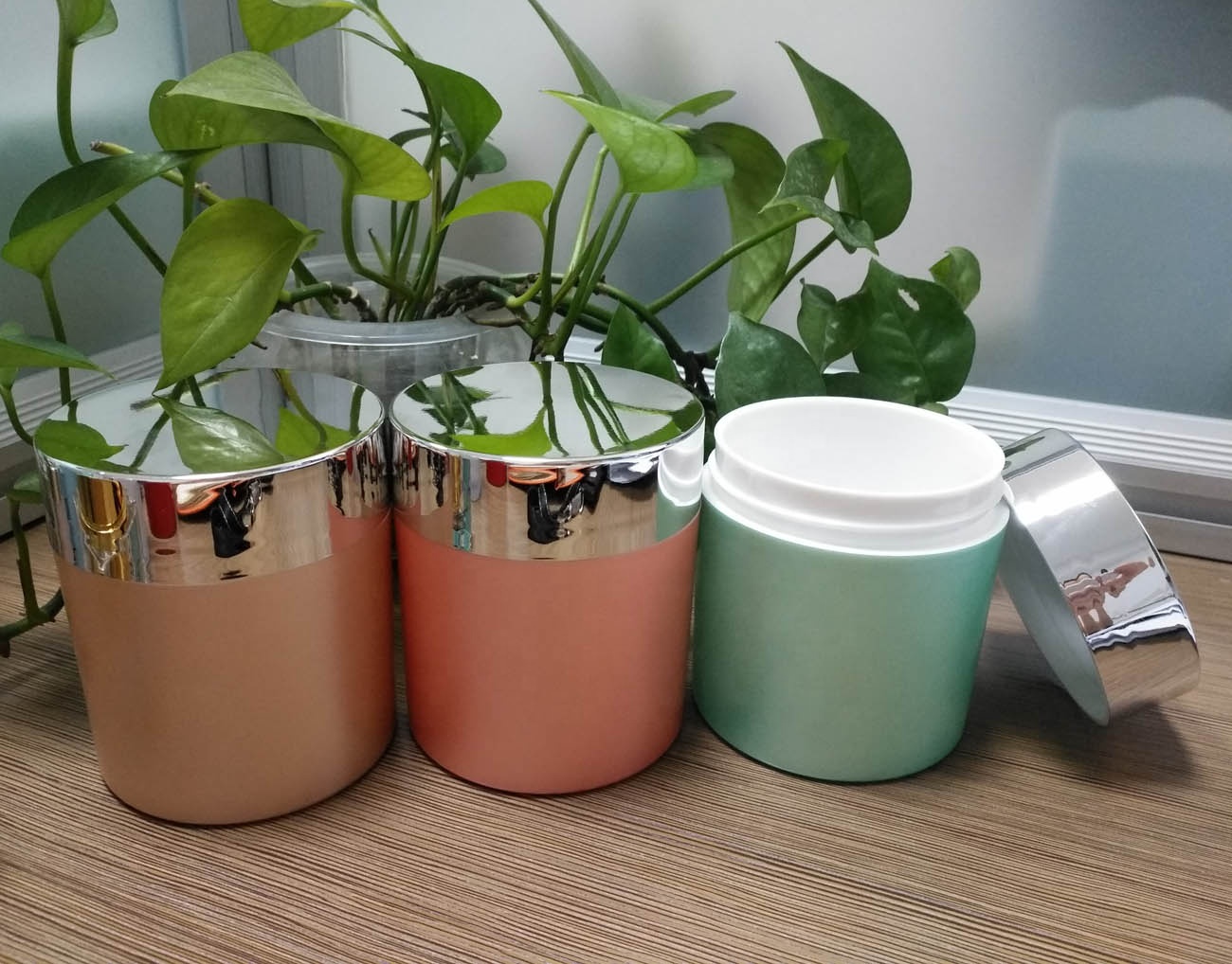 custom empty cosmetics containers 150g 200g big size Round shape body cream pp jars packaging