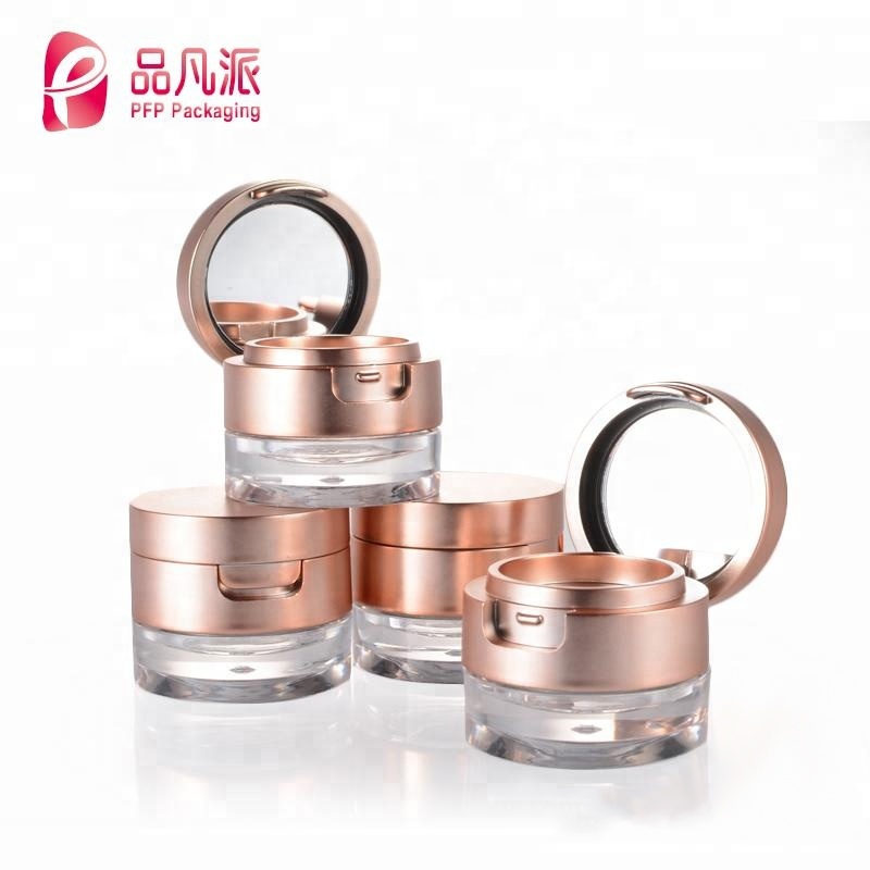 custom empty galore cream container plastic cosmetic jar with mirror